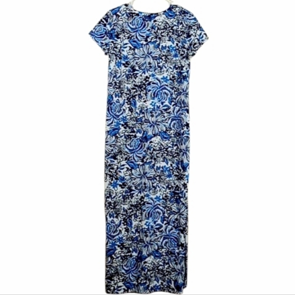Lilly Pulitzer Etta Maxi Dress in Low Tide Navy Pandarama Sz Medium NWOT - Picture 9 of 13